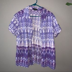 Purple Tye-Dye Button Up
